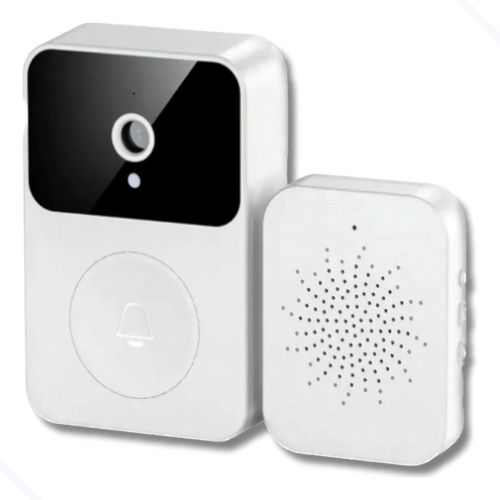 Campainha Inteligente Wi-fi Com Câmera Áudio Visão Noturna Branco e Preto 127/220v Porteiro Eletronico